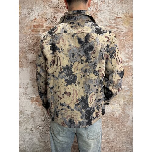 Pure Path Jacquard Flower Overshirt Taupe