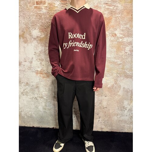 Pure Path Rooted By Friendship Longsleeve Polo Red