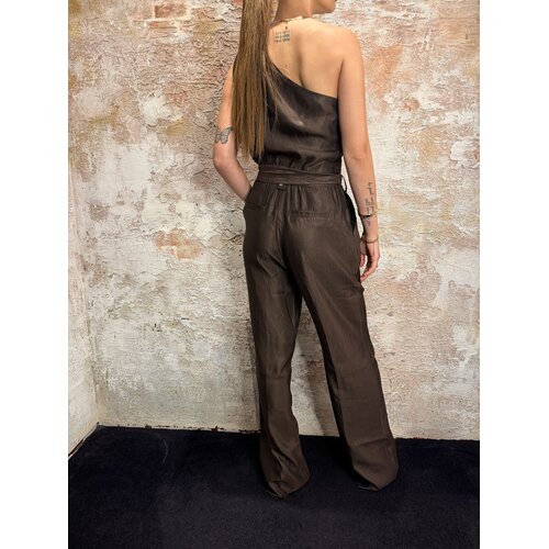 Nikkie Alira One Shoulder Jumpsuit Chocolate