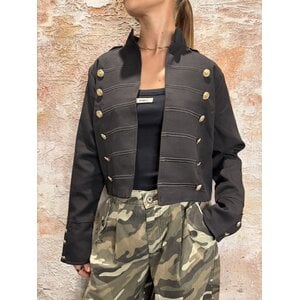 Rhyme & Hype Military/Band Jacket Black Rhyme & Hype Military/Band Jacket Black