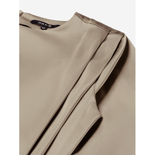 Nikkie Iriza Satin Dress Khaki