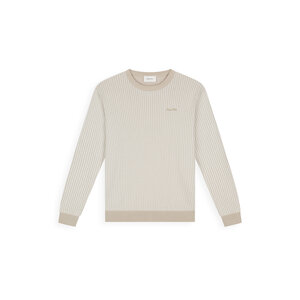 Pure Path Ladder Stitch Knit Sweater Sand Pure Path Ladder Stitch Knit Sweater Sand