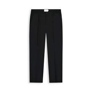 Pure Path Pleated Twill Pants Black
