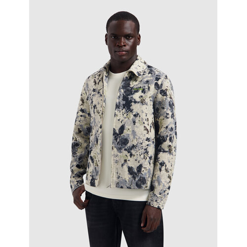 Pure Path Jacquard Flower Overshirt Ecru Pure Path Jacquard Flower Overshirt Ecru