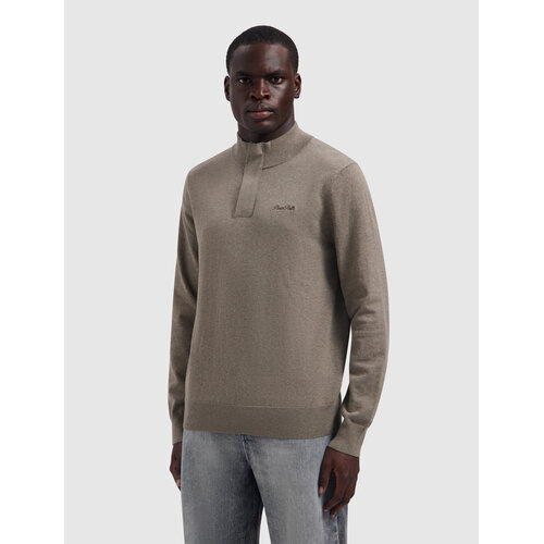 Pure Path Knit Hidden Half-zip Sweater Taupe Pure Path Knit Hidden Half-zip Sweater Taupe