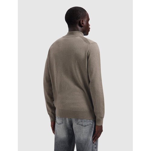 Pure Path Knit Hidden Half-zip Sweater Taupe Pure Path Knit Hidden Half-zip Sweater Taupe