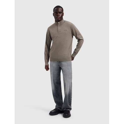 Pure Path Knit Hidden Half-zip Sweater Taupe Pure Path Knit Hidden Half-zip Sweater Taupe
