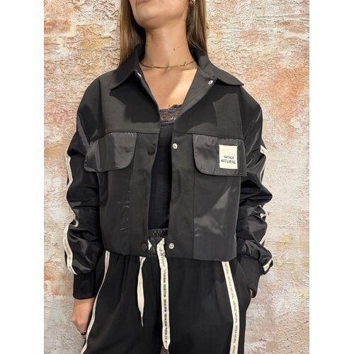 Rhyme & Hype Loose Fit Vintage Jacket Black Rhyme & Hype Loose Fit Vintage Jacket Black