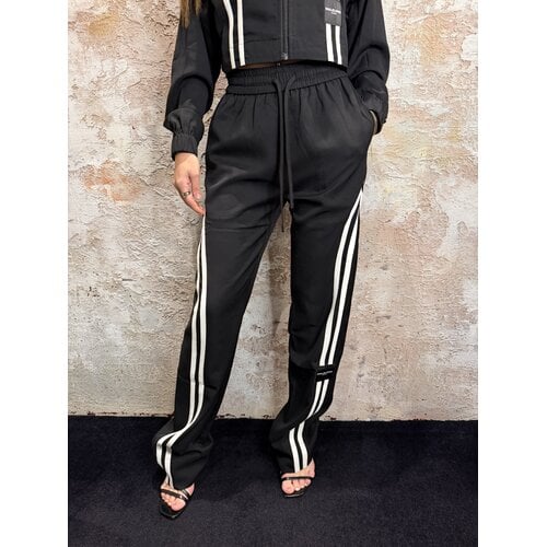 Malelions Malelions Women Stripe Loose Fit Pants Black