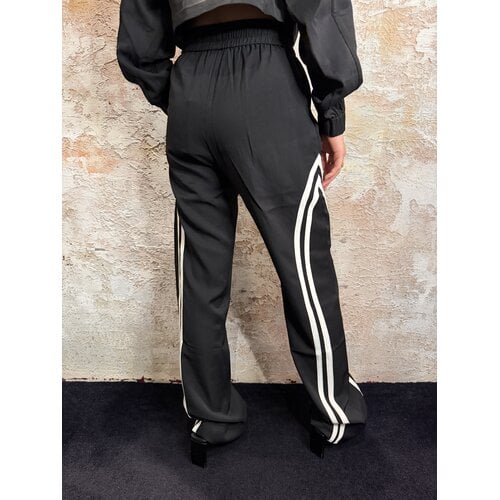 Malelions Malelions Women Stripe Loose Fit Pants Black