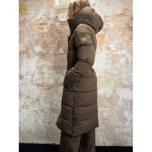 Malelions Emblem Long Puffer Brown Malelions Emblem Long Puffer Brown