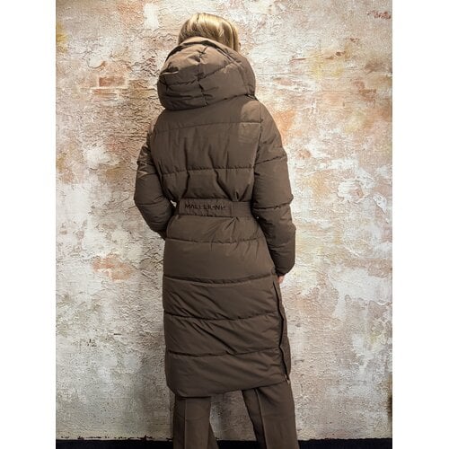 Malelions Emblem Long Puffer Brown Malelions Emblem Long Puffer Brown
