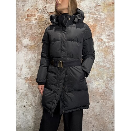 Malelions Emblem Mid Length Puffer Black Malelions Emblem Mid Length Puffer Black