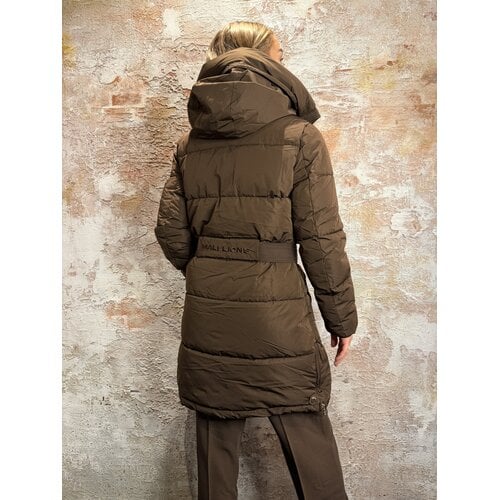 Malelions Emblem Mid Length Puffer Brown Malelions Emblem Mid Length Puffer Brown