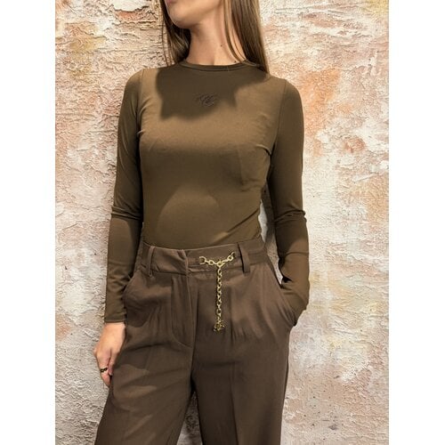Malelions Emblem Crewneck Bodysuit Brown Malelions Emblem Crewneck Bodysuit Brown