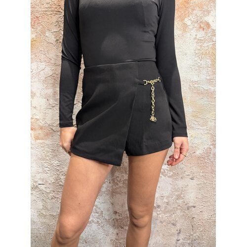 Malelions Chain Emblem Skort Black Malelions Chain Emblem Skort Black