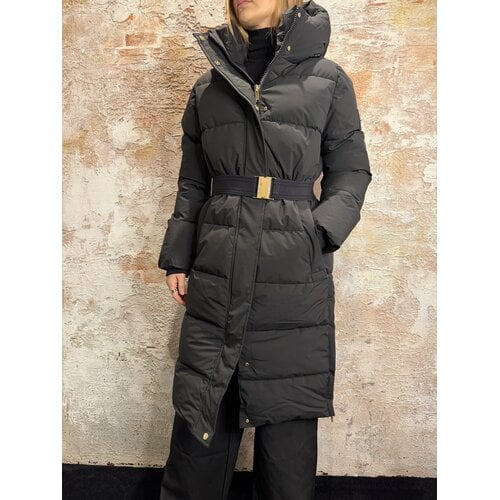 Malelions Emblem Long Puffer Jacket Black Malelions Emblem Long Puffer Jacket Black