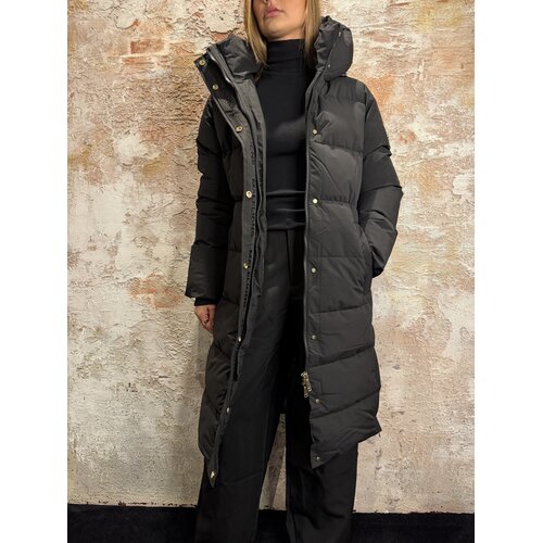 Malelions Emblem Long Puffer Jacket Black Malelions Emblem Long Puffer Jacket Black