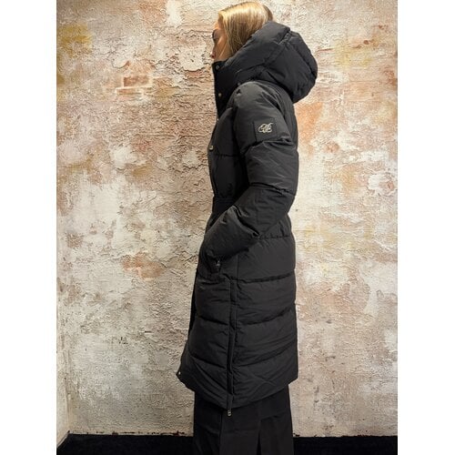 Malelions Emblem Long Puffer Jacket Black Malelions Emblem Long Puffer Jacket Black