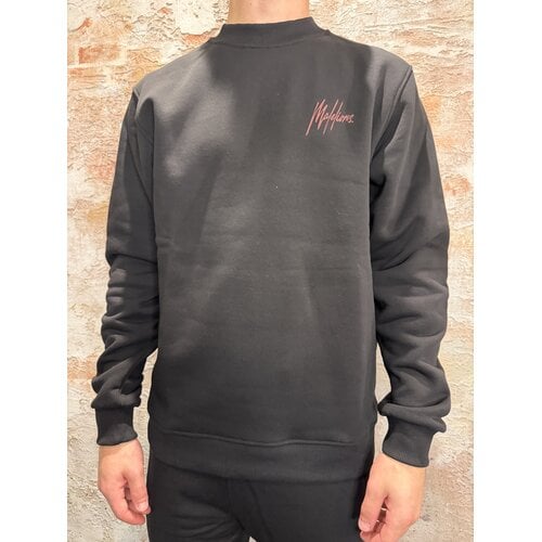 Malelions Striped Signature Sweater Black Malelions Striped Signature Sweater Black