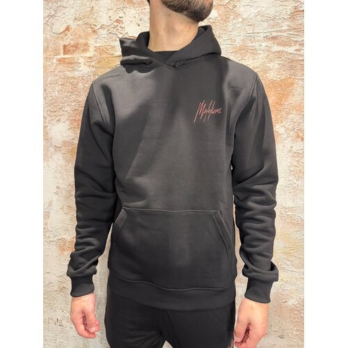 Malelions Striped Signature Hoodie Black Malelions Striped Signature Hoodie Black