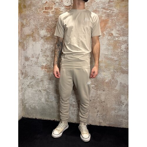 Malelions Striped Signature T- Shirt Almond Malelions Striped Signature T- Shirt Almond