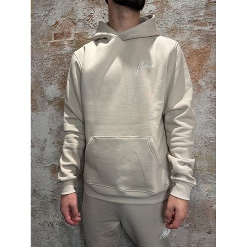 Malelions Striped Signature Hoodie Almond Malelions Striped Signature Hoodie Almond