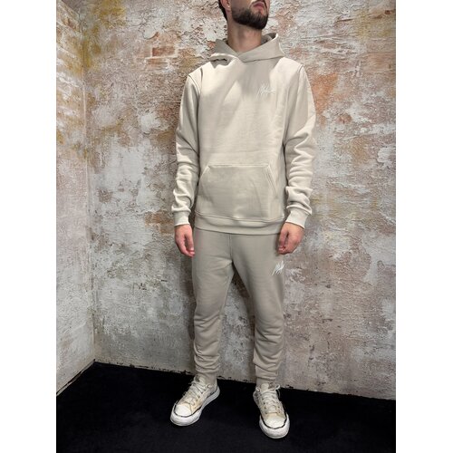 Malelions Striped Signature Hoodie Almond Malelions Striped Signature Hoodie Almond