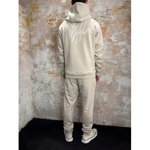 Malelions Striped Signature Hoodie Almond Malelions Striped Signature Hoodie Almond