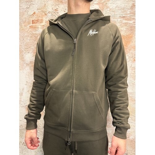 Malelions Sport Logo Raglan Zip Hoodie Moss Malelions Sport Logo Raglan Zip Hoodie Moss