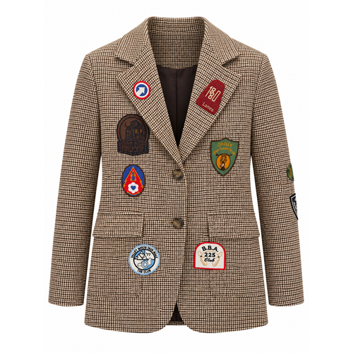 Rhyme & Hype Patches Tailored Jacket Brown Rhyme & Hype Patches Tailored Jacket Brown