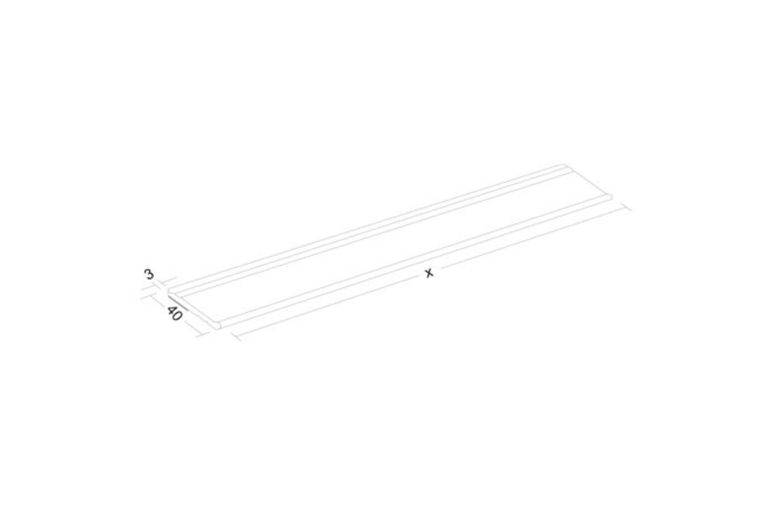 Legbordprofiel Aluminium RS op maat gezaagd