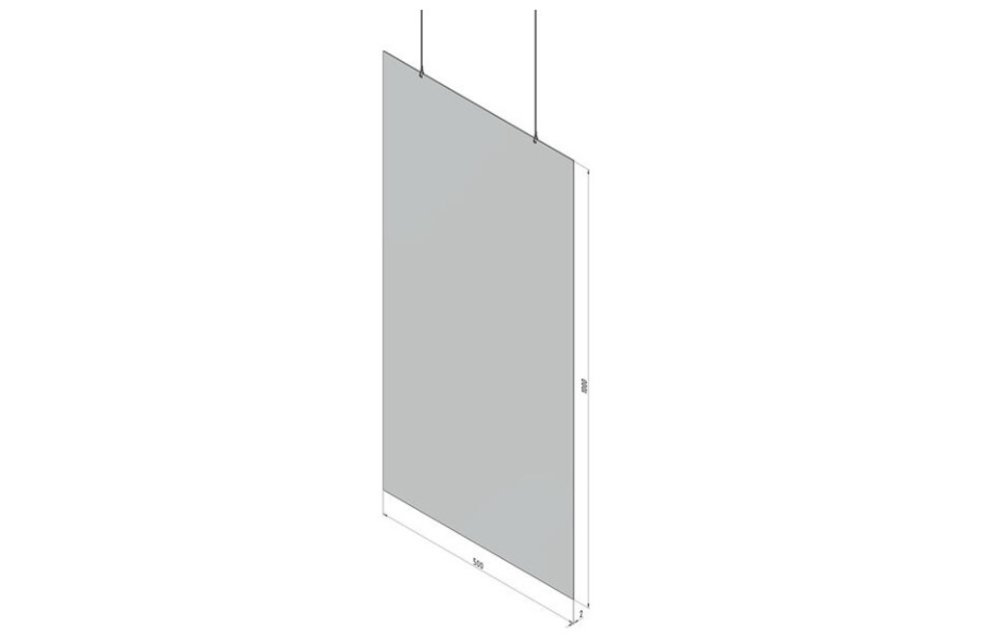 Protective plate for ceiling suspension
