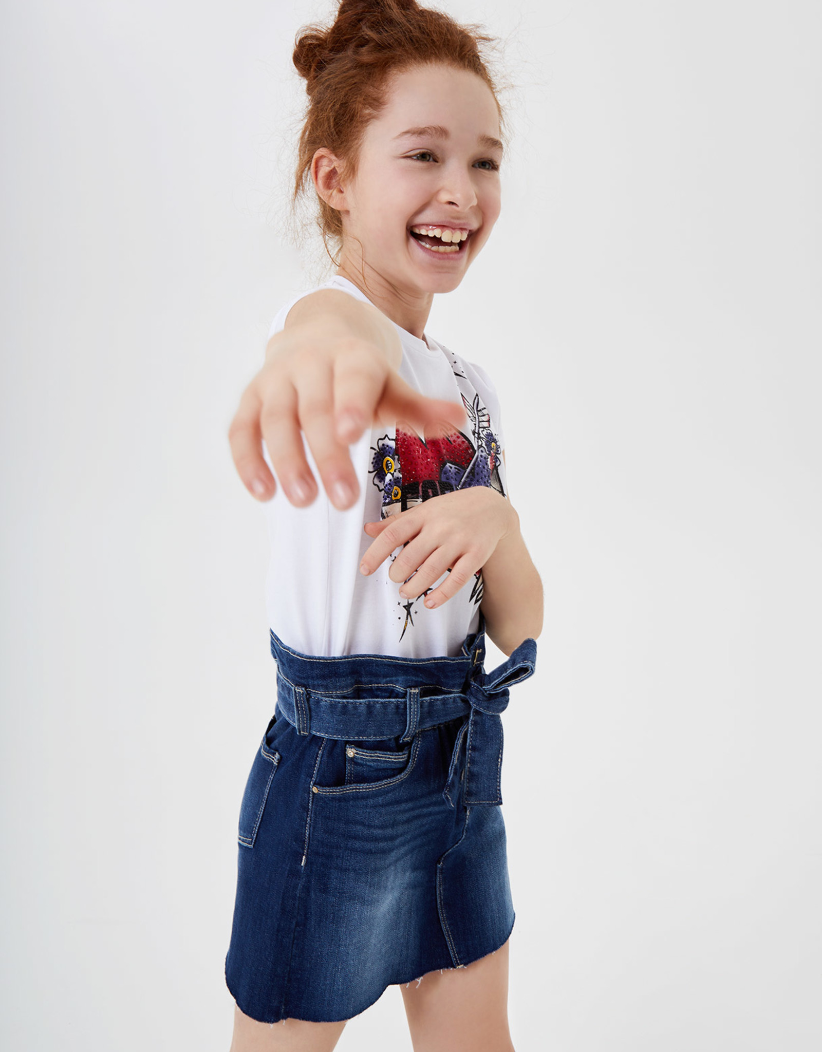Korte jeans rok - Kinderkleding De Zandman in Herk-de-Stad