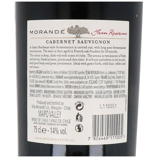 Viña Morandé 2015 Morande Cabernet Sauvignon Gran Reserva Valle Maipo