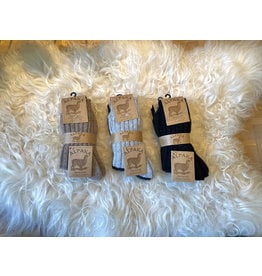 2-pack alpaca sokken zwart/antraciet