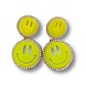 Fashion Happy Joy Smile oorbellen geel Fashion Happy Joy Smile oorbellen geel