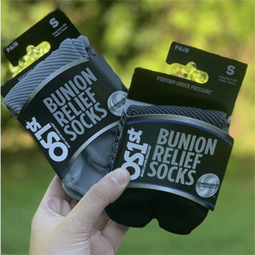 OS1st BR4 Bunion Relief Socks Black