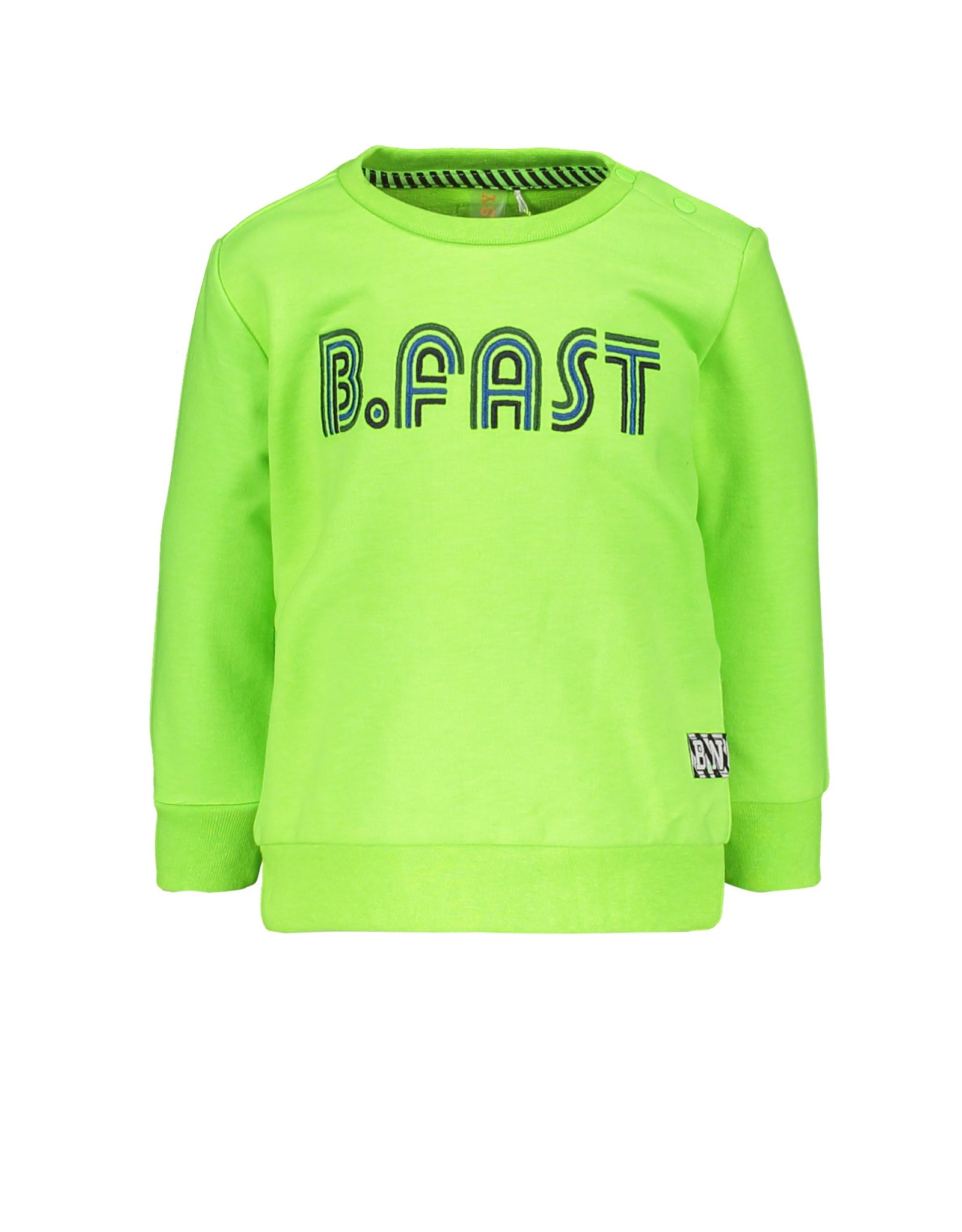 B.nosy babykleding B.nosy - Be Fast - groene trui