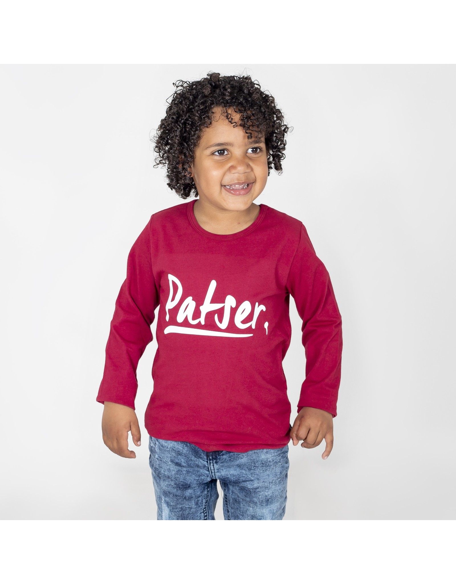 KMDB Clothing longsleeve patser burgundy