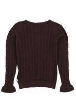 Müsli knit frill cardigan coffee