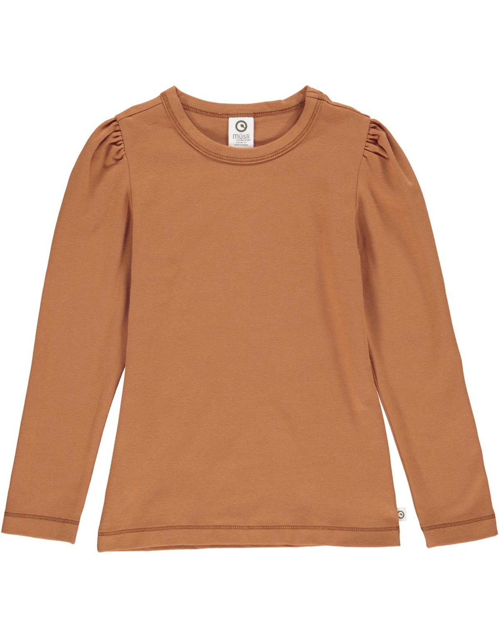 Müsli Cozy me puff sleeve T amber