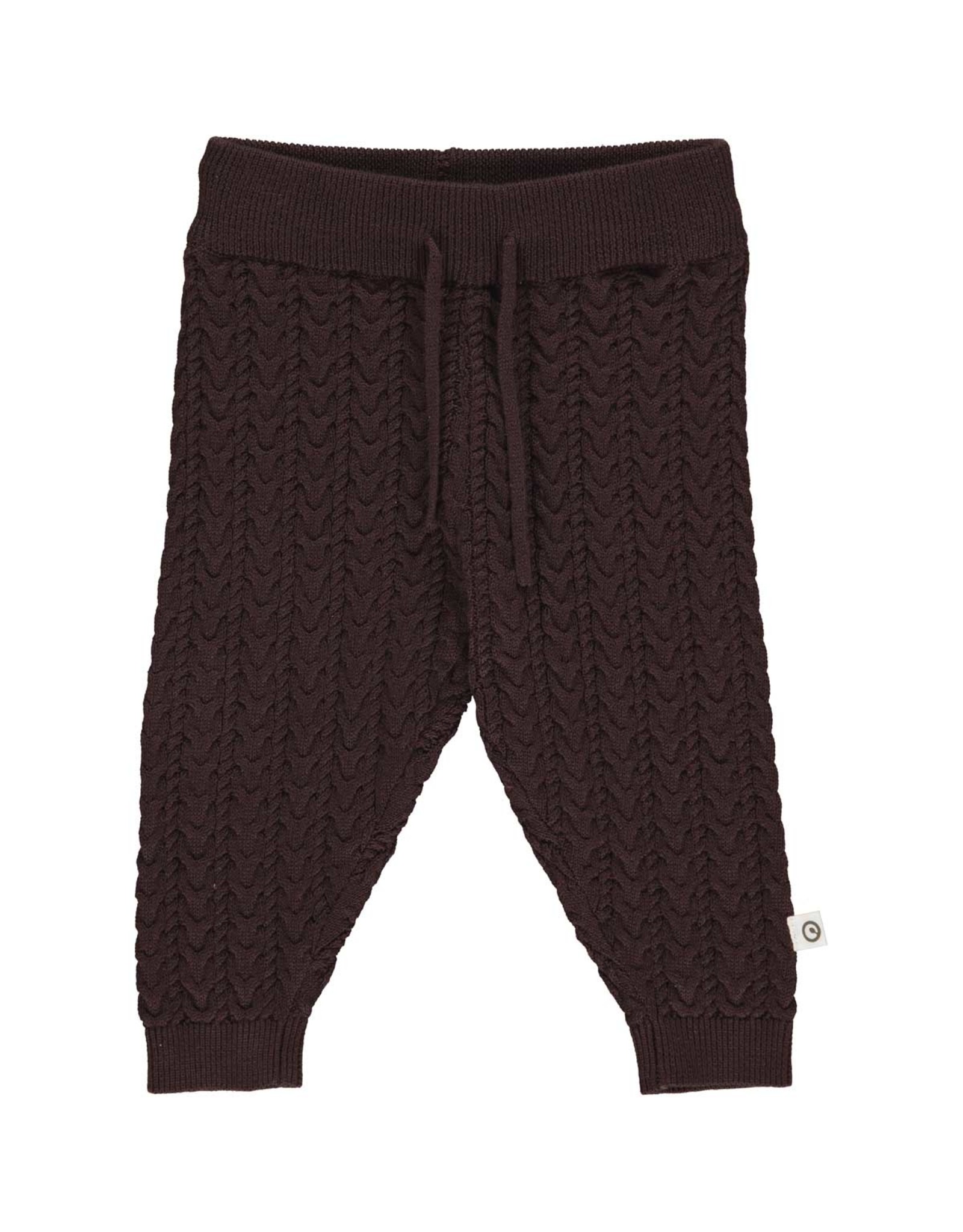 Müsli Knit cable pants baby coffee