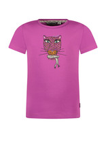 Moodstreet Girls T-shirt with chest print purple