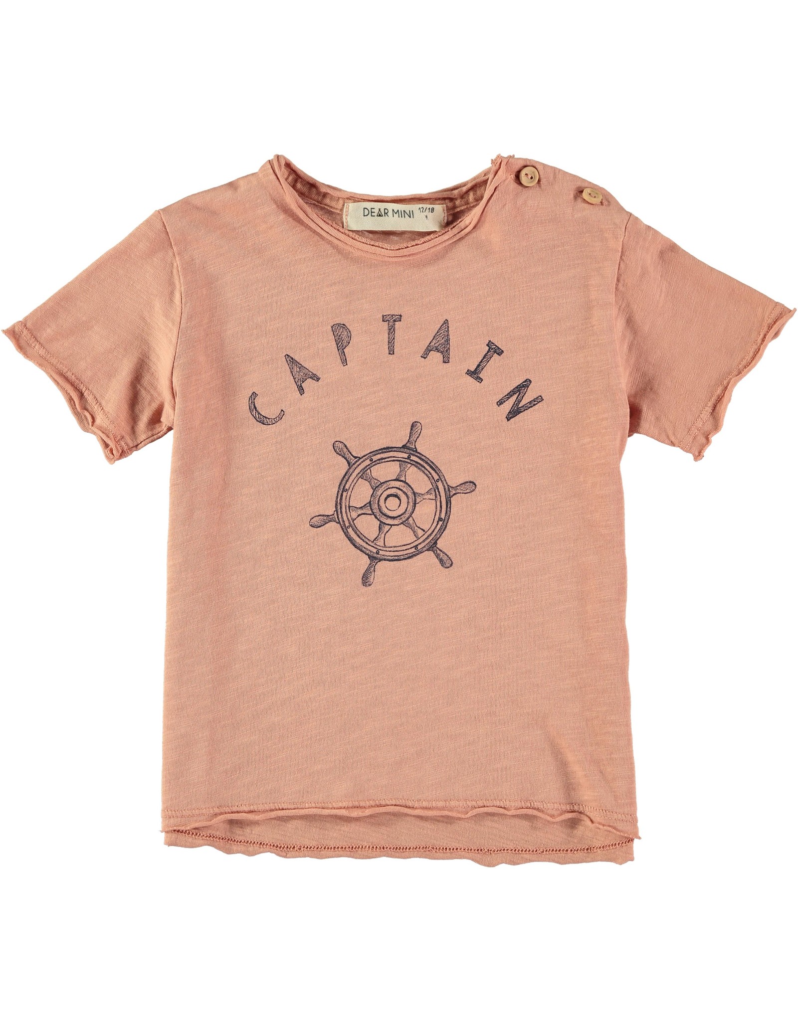 Dear Mini Captain t-shirt koraal