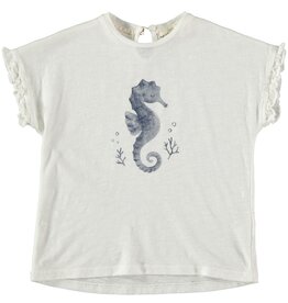 Dear Mini - seahorse t-shirt ecru