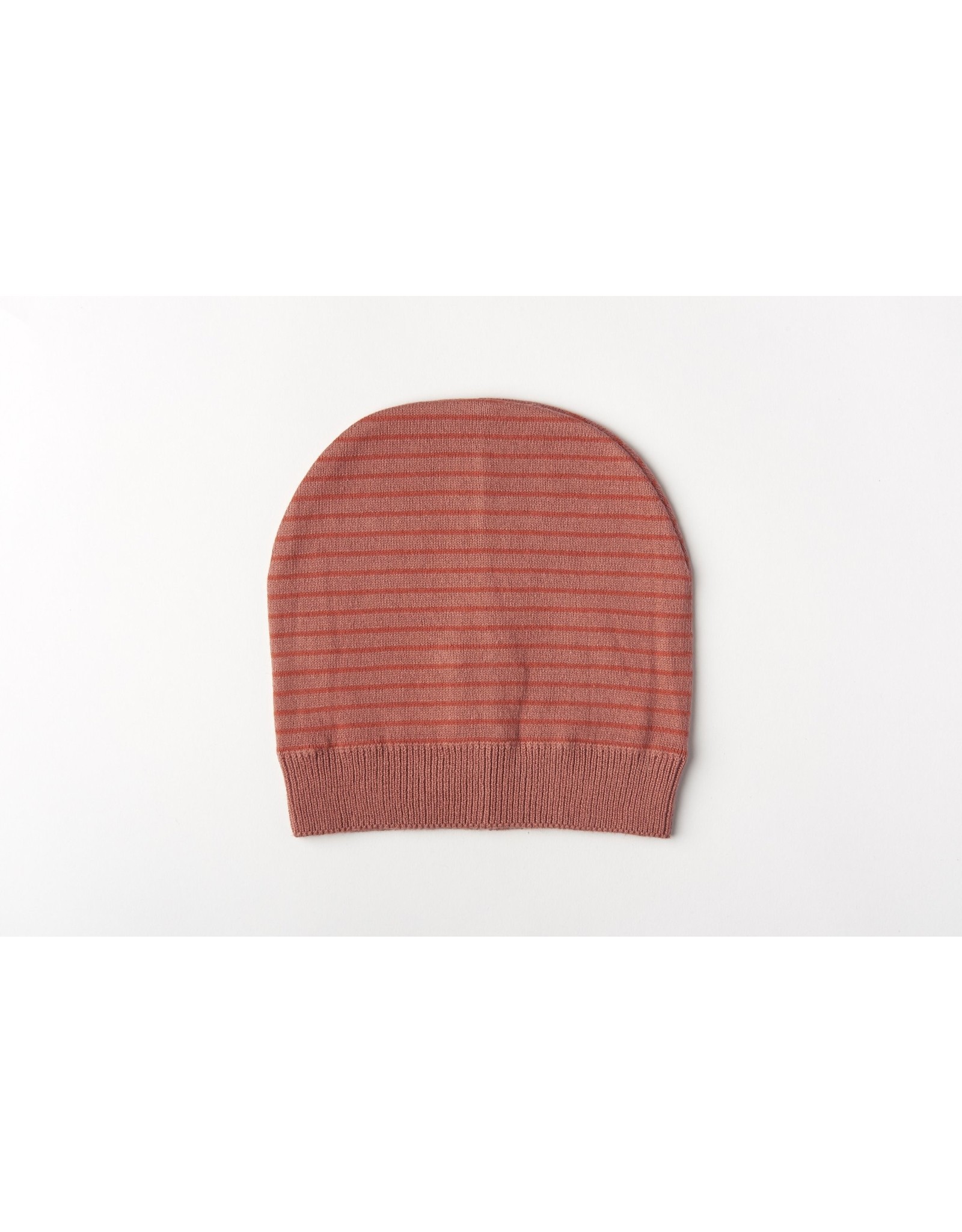 Mundo Melocoton Hat Organic Knitwear Stripes La Linea Blush
