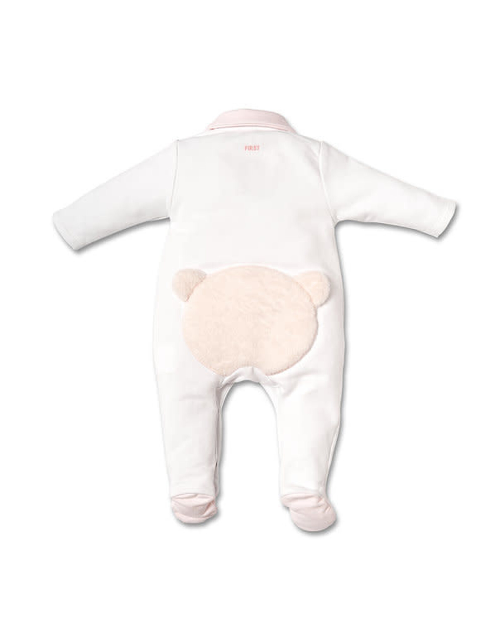My First Collection 5503111 Kruippakje fur teddy back White Pink