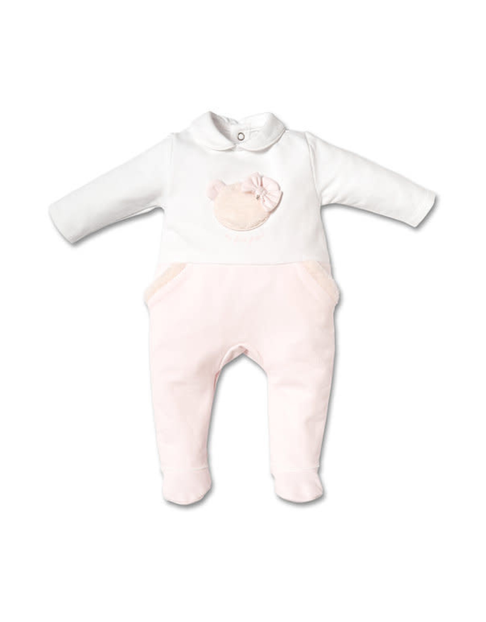 My First Collection 5503107 Kruippakje fur teddy front White Pink