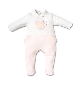 My First Collection 5503107 Kruippakje fur teddy front White Pink